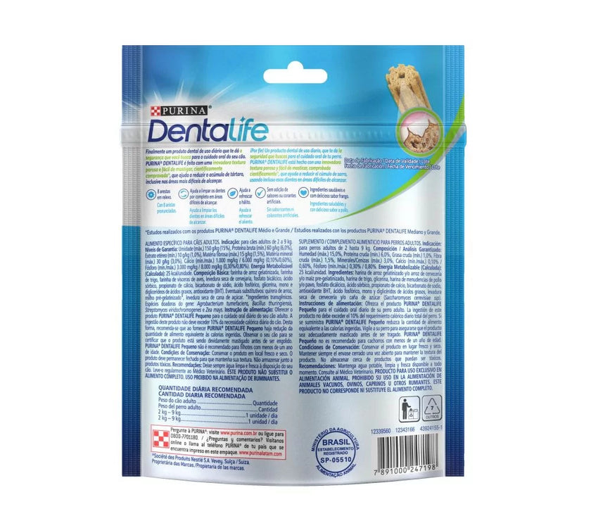 Snack Oral Para Perro Dentalife Pequeño Y Mediano X 198 Gr