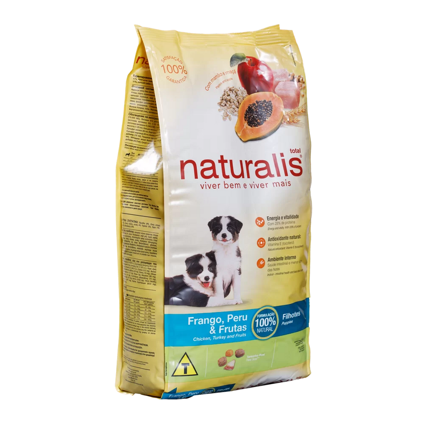 Comida Para Perro Cachorro Naturalis Pollo Pavo Y Frutas 2Kg