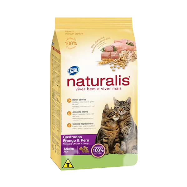 Comida Para Gato Naturalis Adulto Castrado Pollo Pavo Y Frutas 3Kg