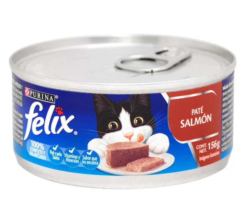 Alimento Húmedo Para Gatos Purina Felix Pate Salmon x 156 Gr
