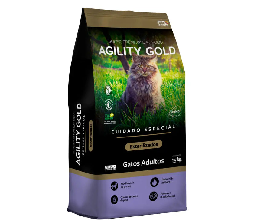 Agility Gold Gatos Esterilizados 1.5 Kg