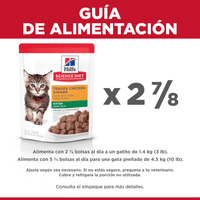 Hill's Sciende Diet Kitten alimento húmedo en pouch para gatito sabor pollo 79g