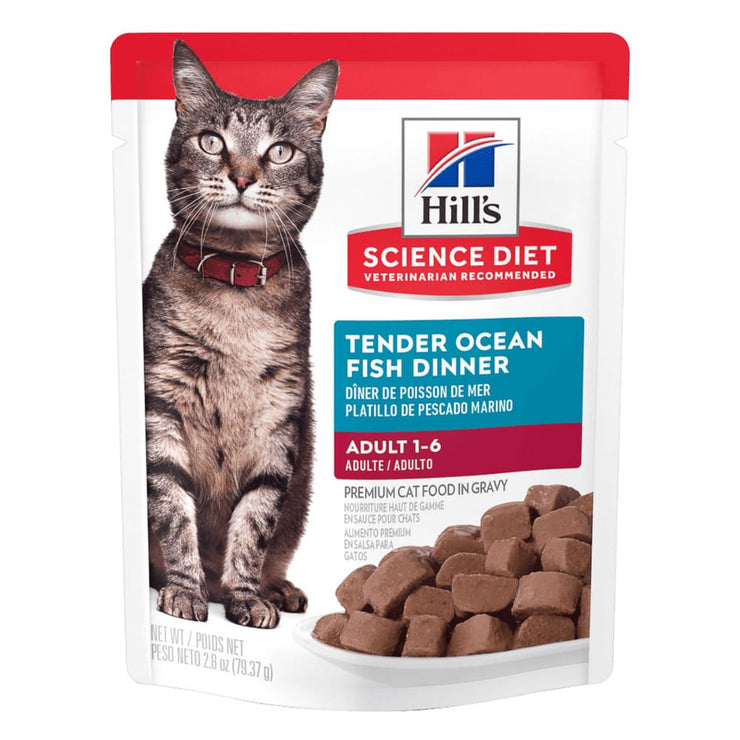 Hill's Science Diet alimento húmedo en pouch para gato adulto sabor pescado 79g