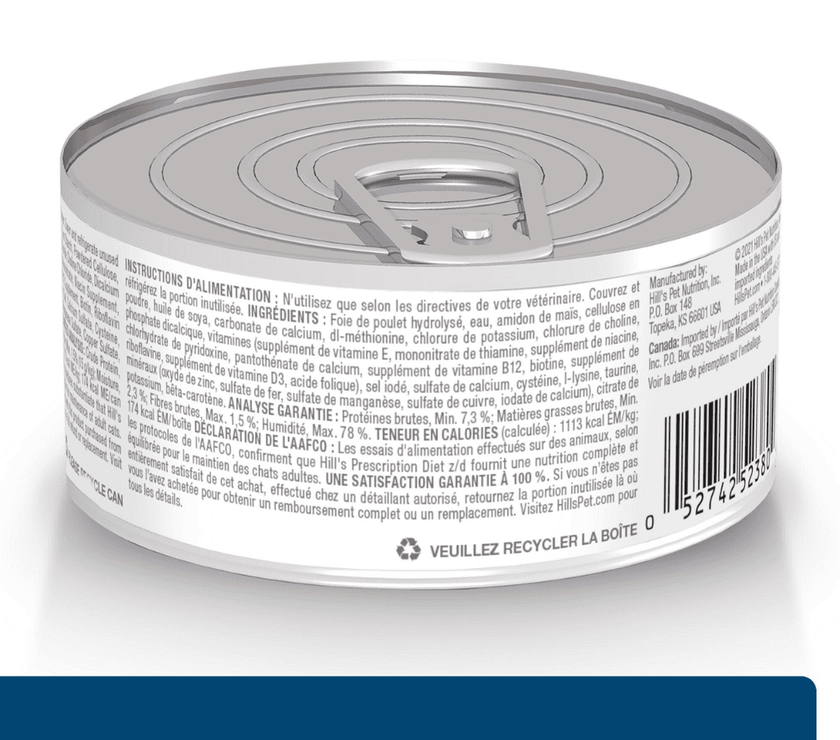 Hill's Prescription Diet z/d Comida Húmeda para gato sensibilidades alimentarias 5,5 Oz (156g)