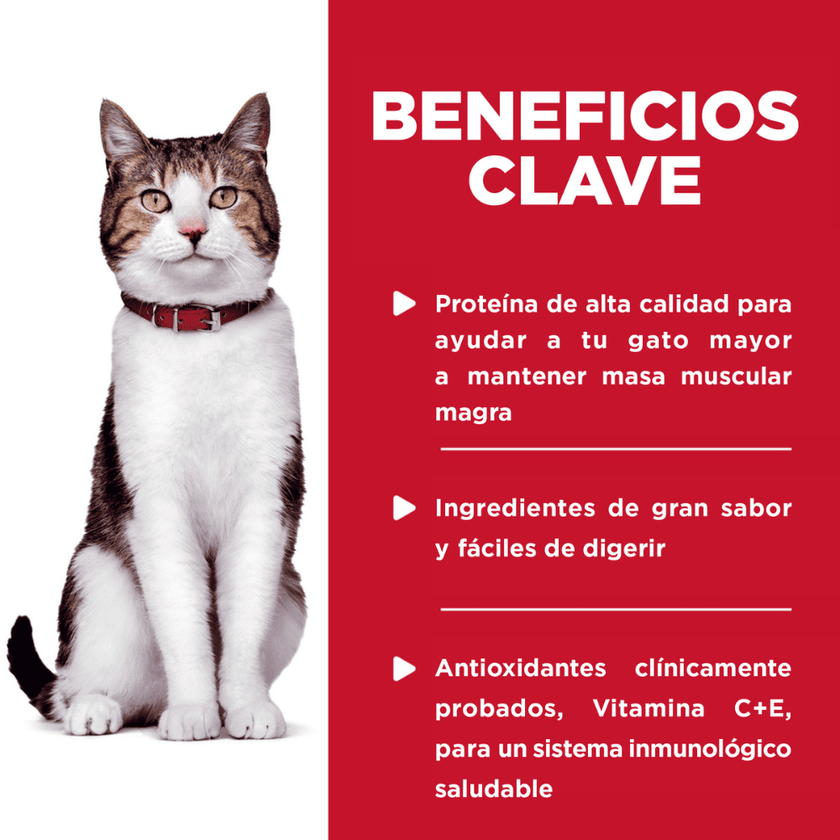 Hill's Science Diet Adult 7+ pouch alimento húmedo gato senior pollo 79g