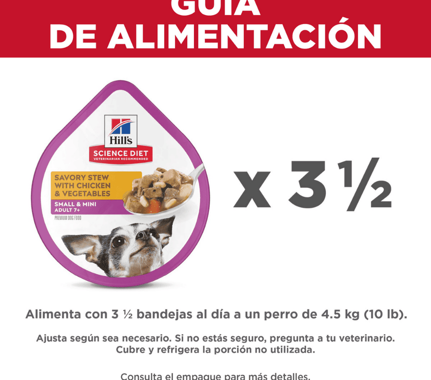 Hill's Science Diet Adult 7+ alimento húmedo para perro senior raza pequeña pollo 99g
