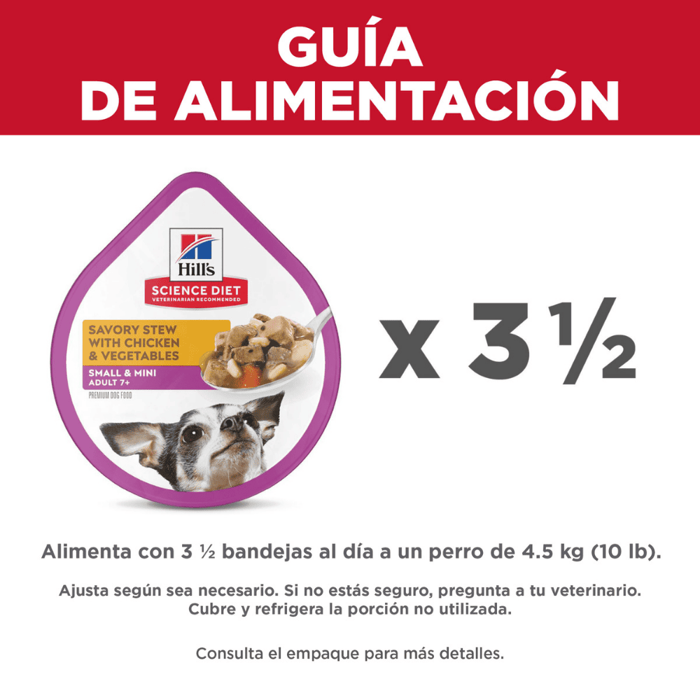 Hill's Science Diet Adult 7+ alimento húmedo para perro senior raza pequeña pollo 99g