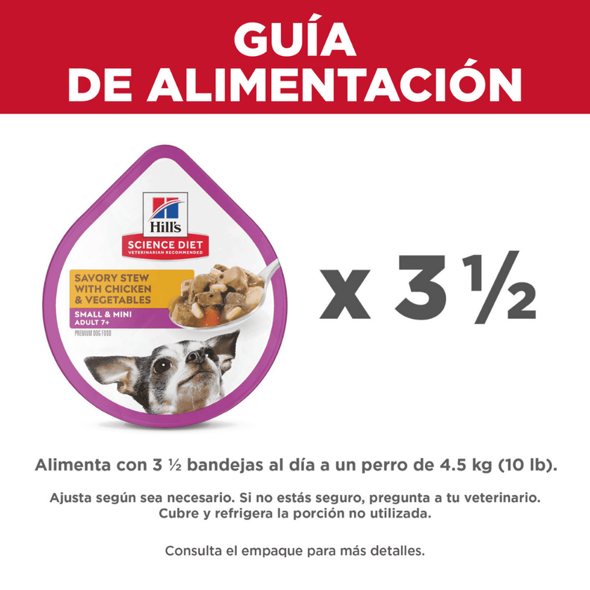 Hill's Science Diet Adult 7+ alimento húmedo para perro senior raza pequeña pollo 99g