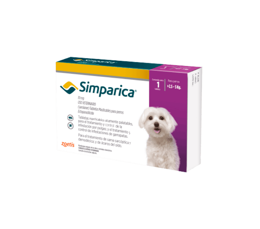 Antiparásitario Externo Para Perro  Simparica Caja 1 Tableta