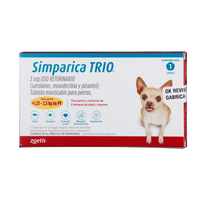 Desparasitante Interno Y Externo Para Perro Simparica Trio x1 Tableta