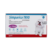 Desparasitante Interno Y Externo Para Perro Simparica Trio x1 Tableta