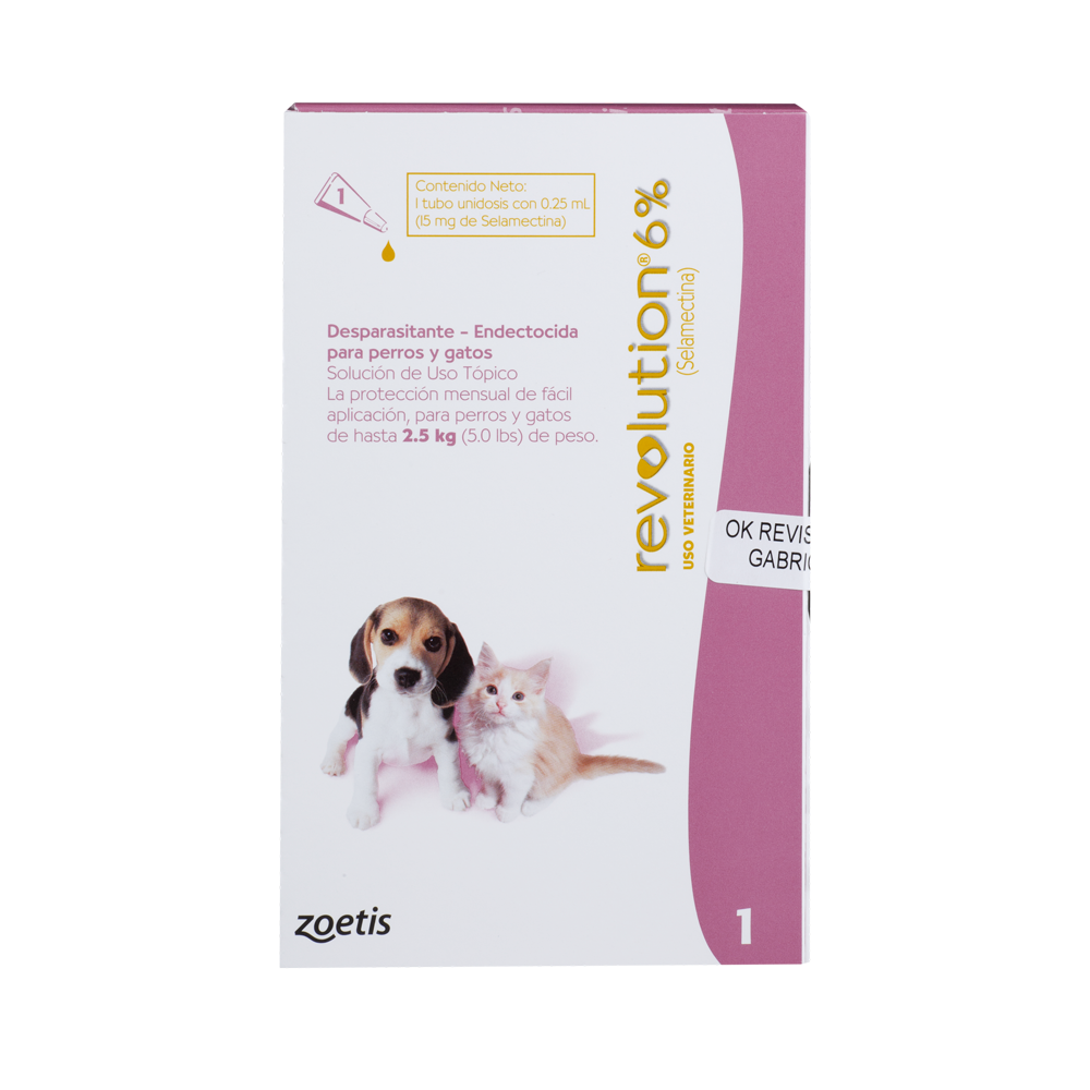 Antiparasitario Revolution Perro y Gato 6% 0,25 ml