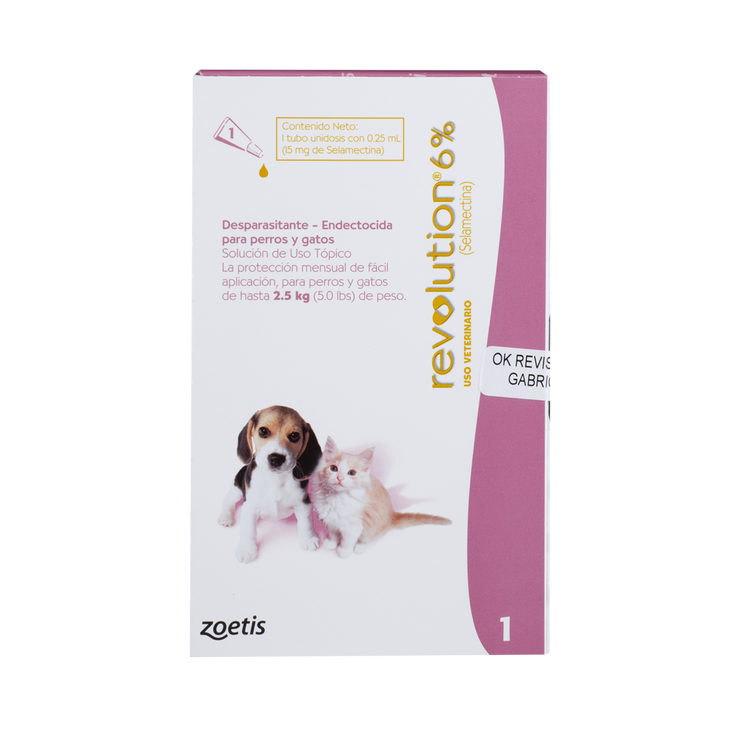 Antiparasitario Revolution Perro y Gato 6% 0,25 ml