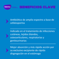 Cefalexina Antibiótico 500Mg 50 Tabletas