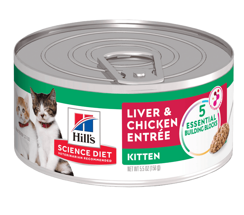 Hill's Science Diet Kitten alimento húmedo en para gatitos Liver y Chicken 5,5 Oz (156g)