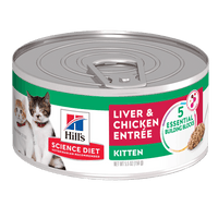Hill's Science Diet Kitten alimento húmedo en para gatitos Liver y Chicken 5,5 Oz (156g)