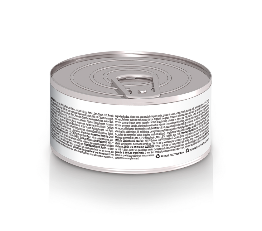 Hill's Science Diet Kitten alimento húmedo en para gatitos Liver y Chicken 5,5 Oz (156g)