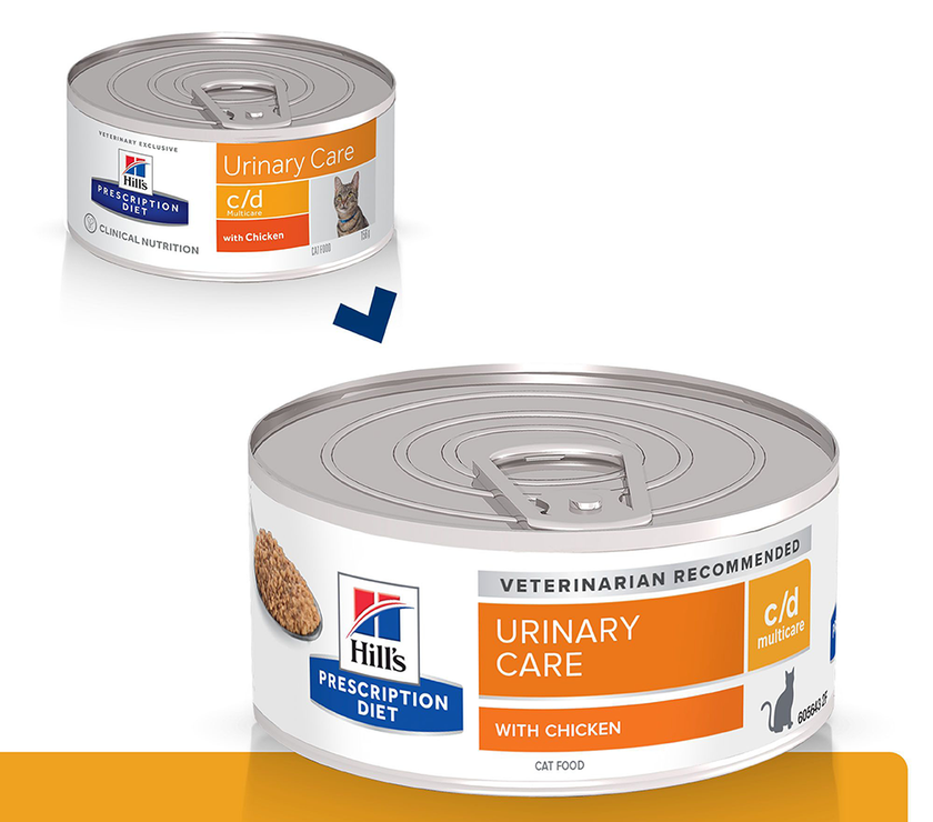 Hill's Prescription Diet c/d Multicare Comida Húmeda para Gato Cuidado Urinario 5,5 Oz (156g)