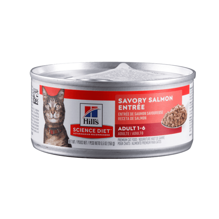 Hill's Science Diet Adult Comida Húmeda para gato adulto sabor salmón 5,5 Oz (156g)