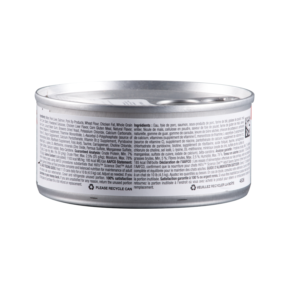 Hill's Science Diet Adult Comida Húmeda para gato adulto sabor salmón 5,5 Oz (156g)