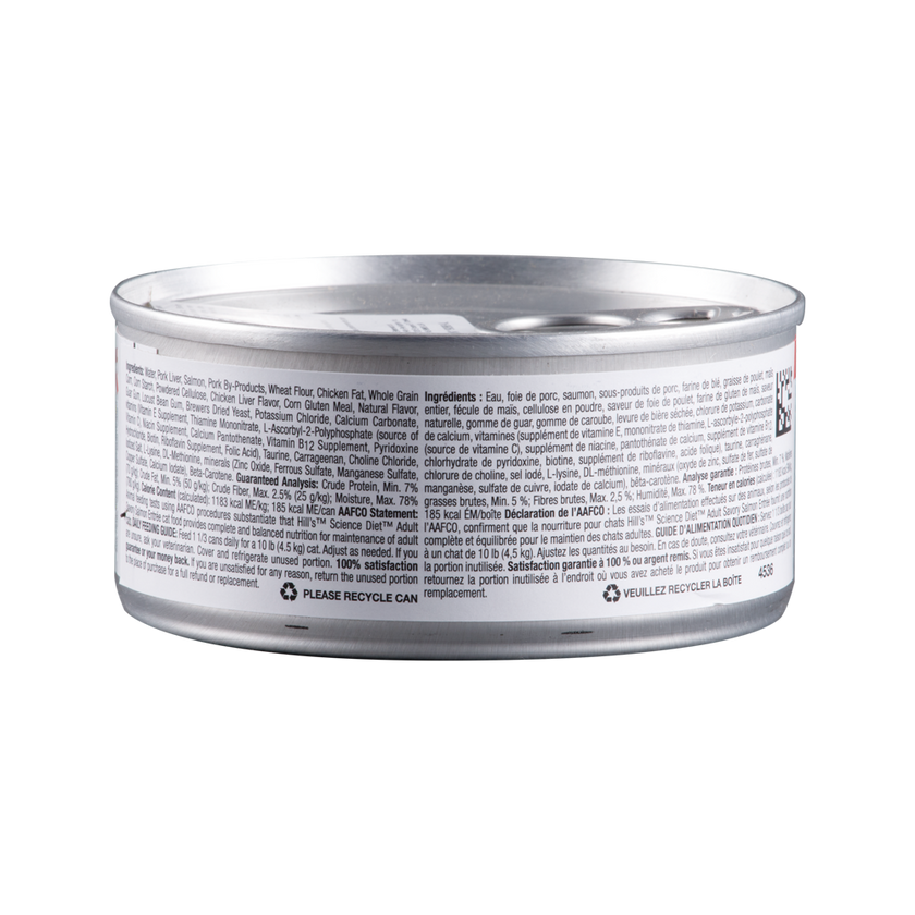 Hill's Science Diet Adult Comida Húmeda para gato adulto sabor salmón 5,5 Oz (156g)