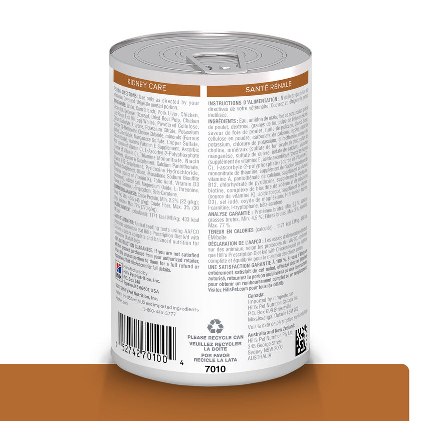 Comida Húmeda Para Perro Hills Prescription Cuidado Renal K/D 13 Onz