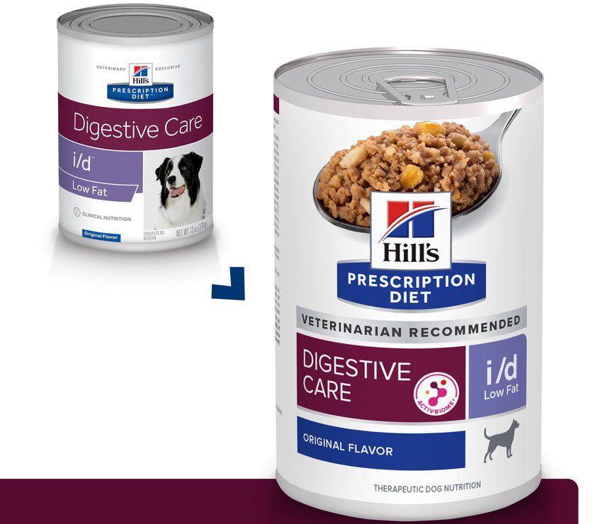 Hill's Prescription diet i/d Alimento húmedo bajo en grasas para perro Cuidado Digestivo 13 Oz (369g)