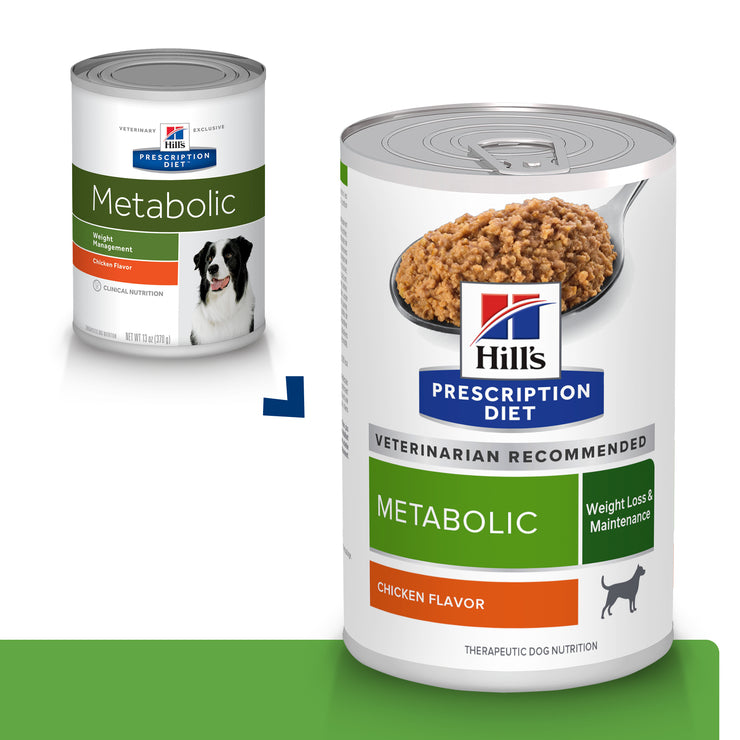 Hill's Prescription Diet Metabolic Alimento húmedo para perro pérdida de peso 13 Oz (369g)