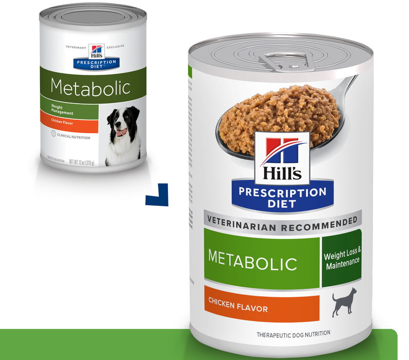 Hill's Prescription Diet Metabolic Alimento húmedo para perro pérdida de peso 13 Oz (369g)