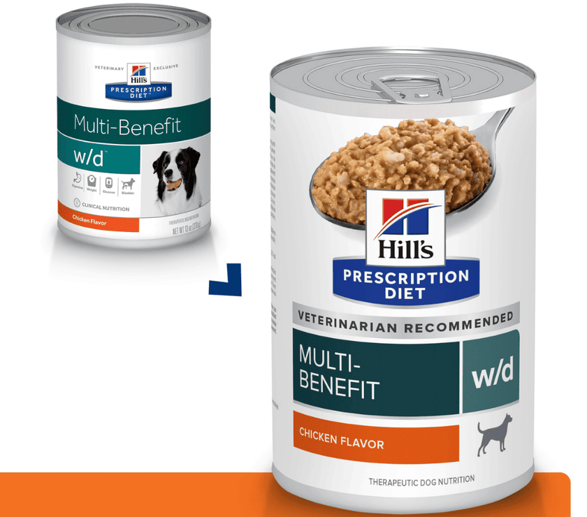 Hill's Prescription Diet w/d Comida Húmeda para Perro Manejo Peso/Glucosa 13 Oz (369g)