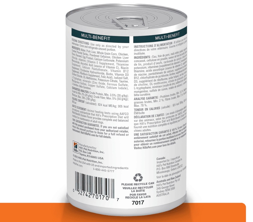 Hill's Prescription Diet w/d Comida Húmeda para Perro Manejo Peso/Glucosa 13 Oz (369g)