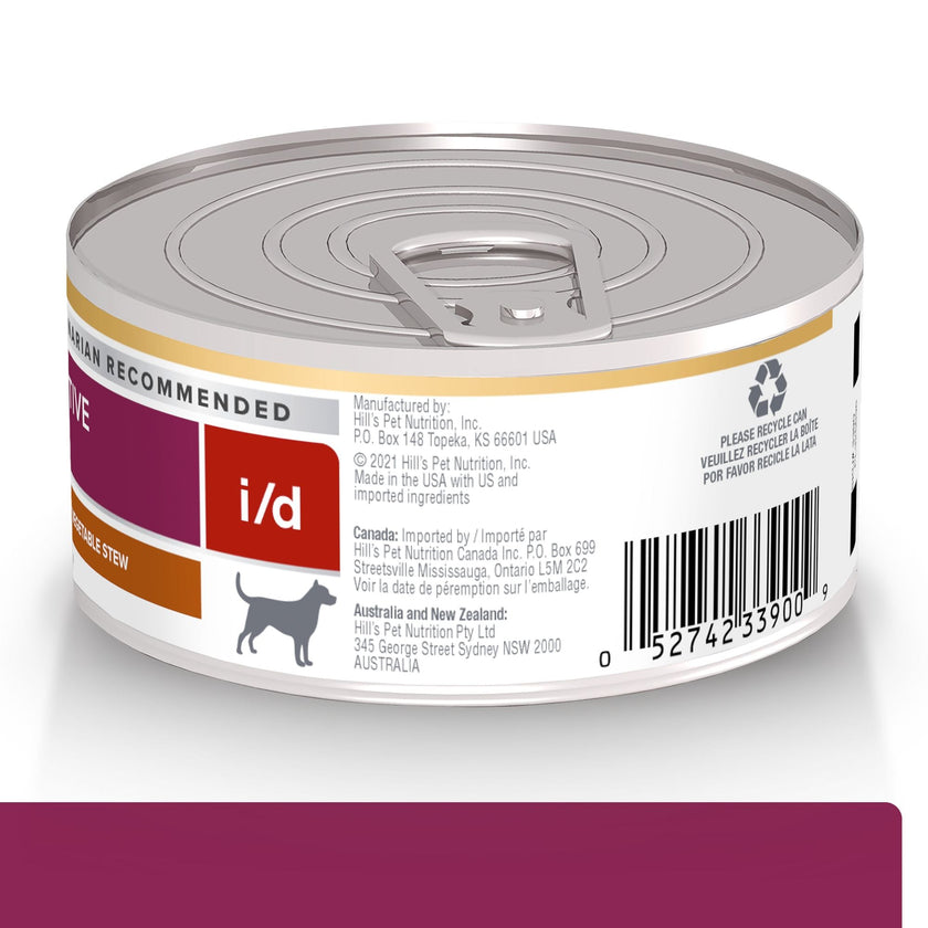 Hill's Prescription diet i/d, Cuidado Digestivo, alimento Húmedo con Pollo para perro 5,5 Oz (156g)