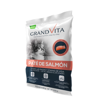 Comida Húmeda para gato Grand Vita paté Salmón 100 Gr