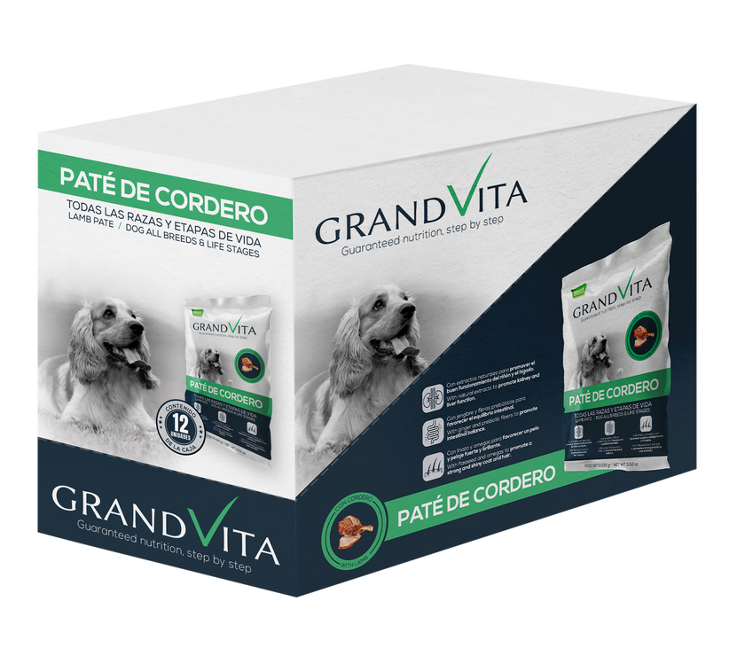 Comida Húmeda para perro Grand Vita paté Cordero