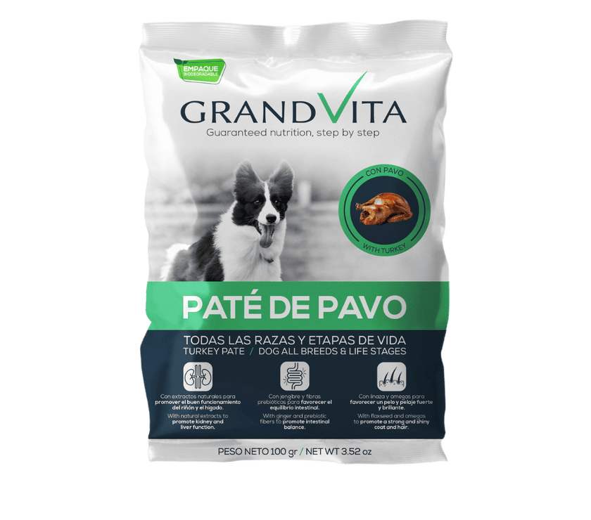 Comida Húmeda para perro Grand Vita paté Pavo