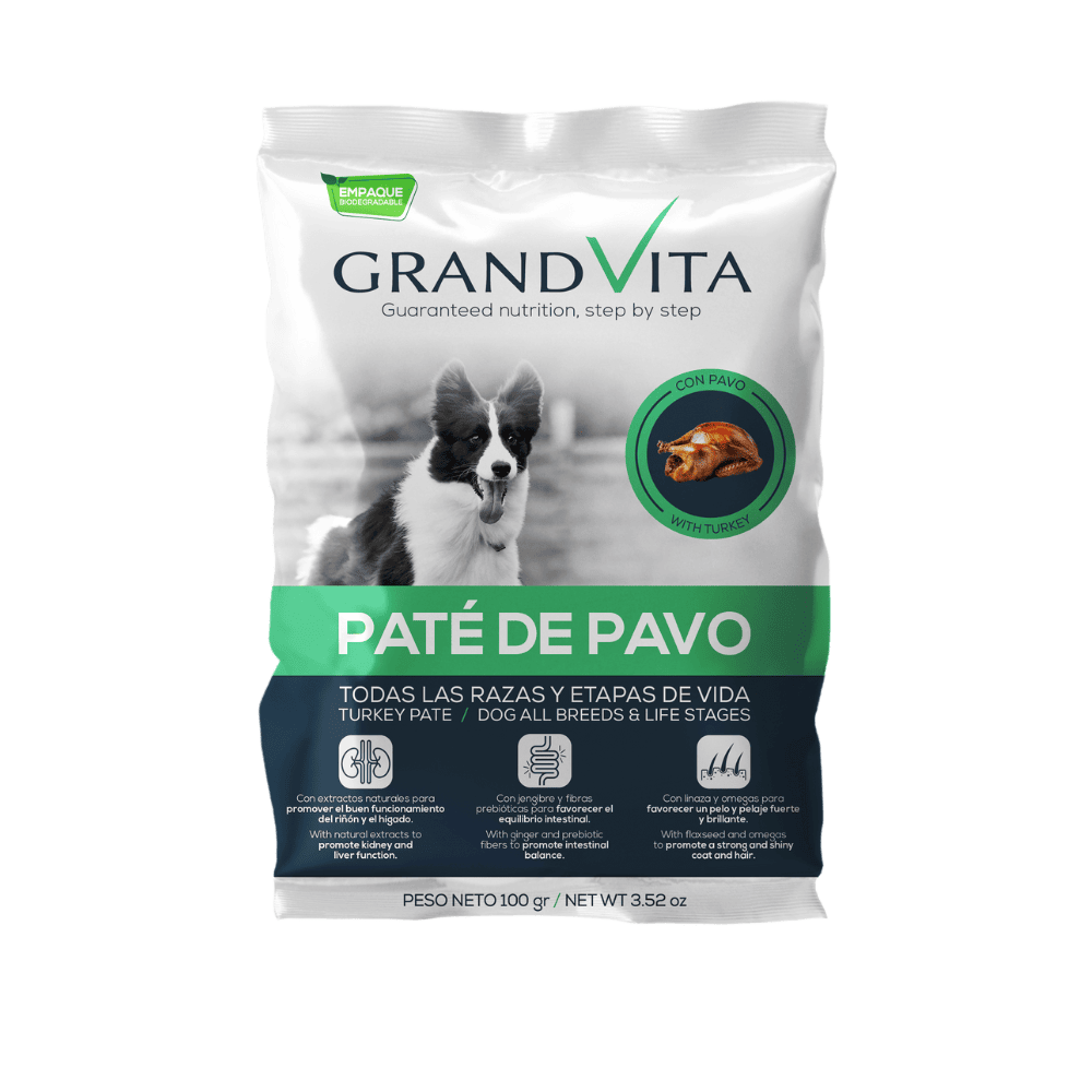 Comida Húmeda para perro Grand Vita paté Pavo