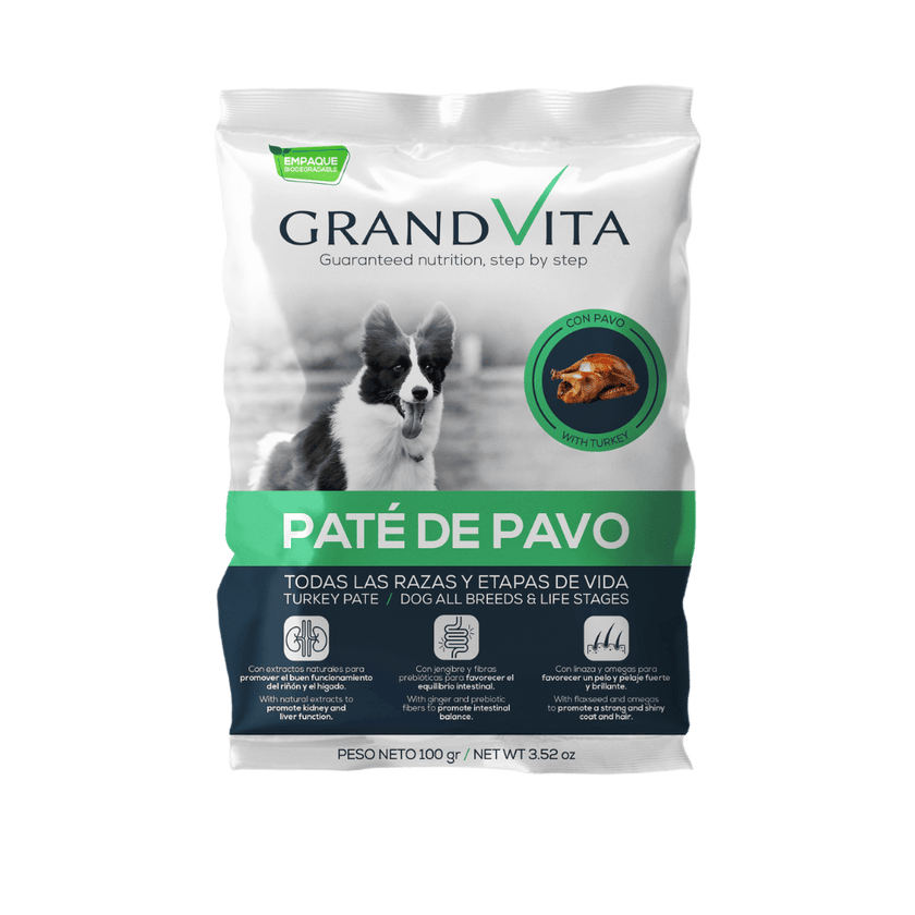 Comida Húmeda para perro Grand Vita paté Pavo