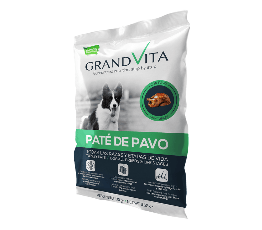 Comida Húmeda para perro Grand Vita paté Pavo