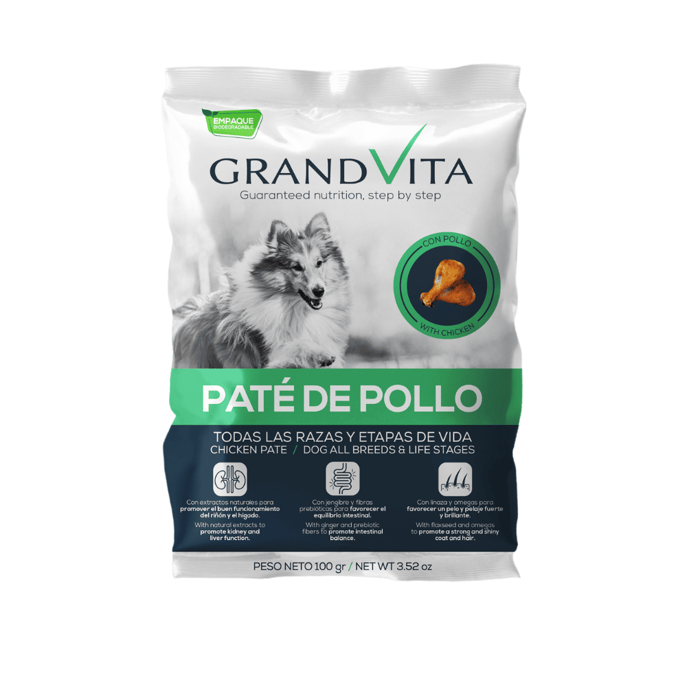 Comida Húmeda para perro Grand Vita paté pollo