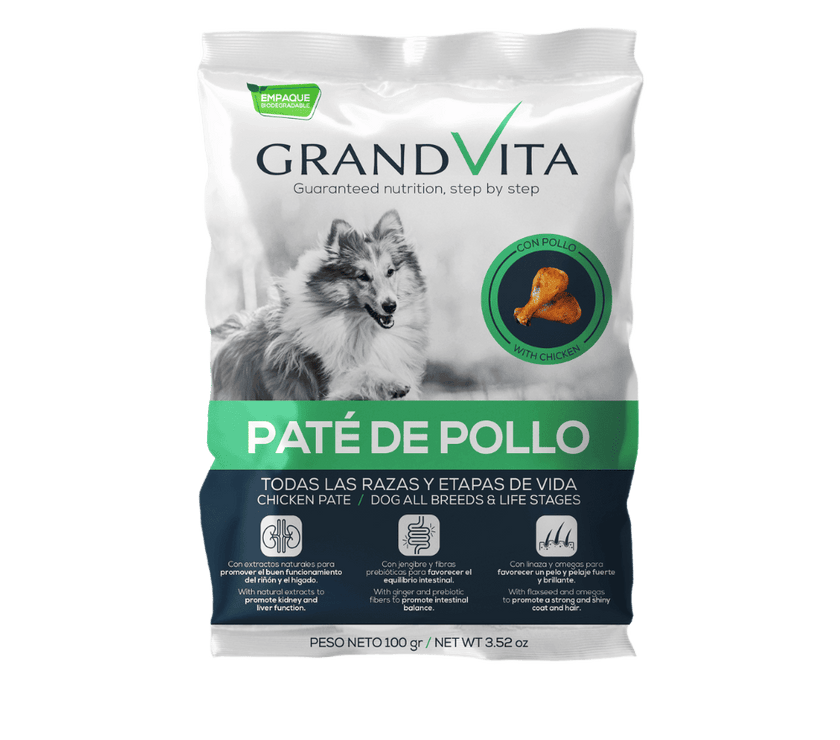 Comida Húmeda para perro Grand Vita paté pollo