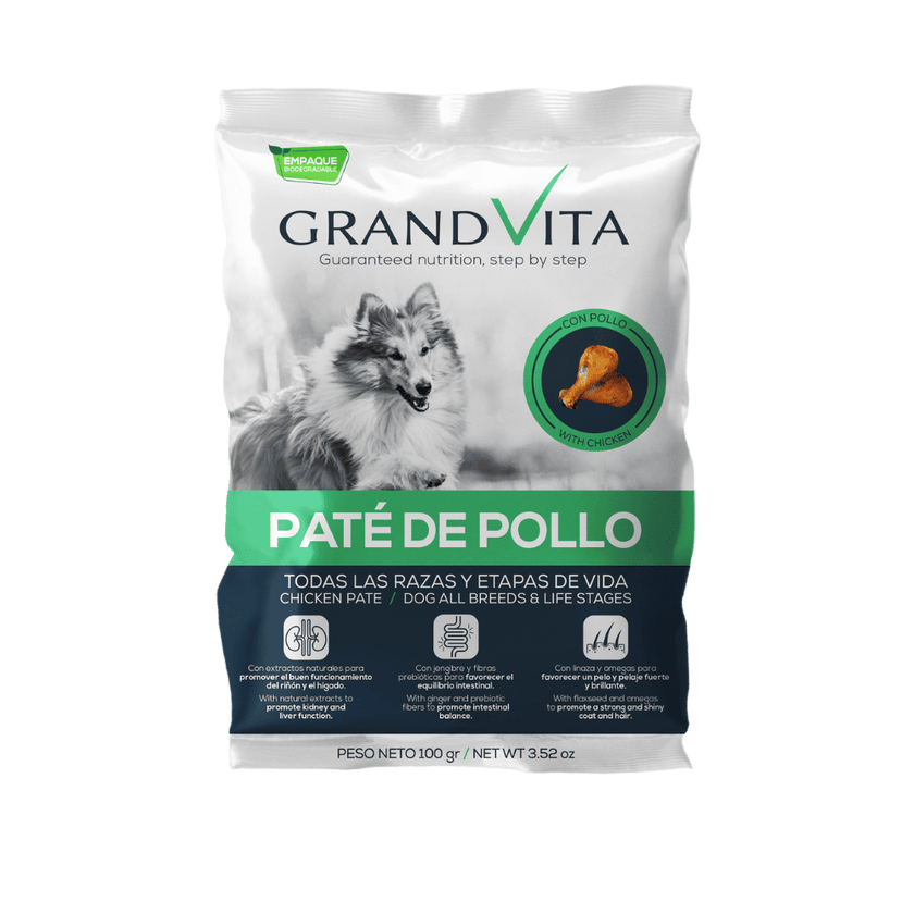 Comida Húmeda para perro Grand Vita paté pollo