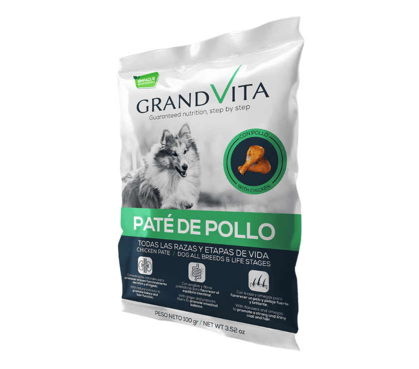 Comida Húmeda para perro Grand Vita paté pollo