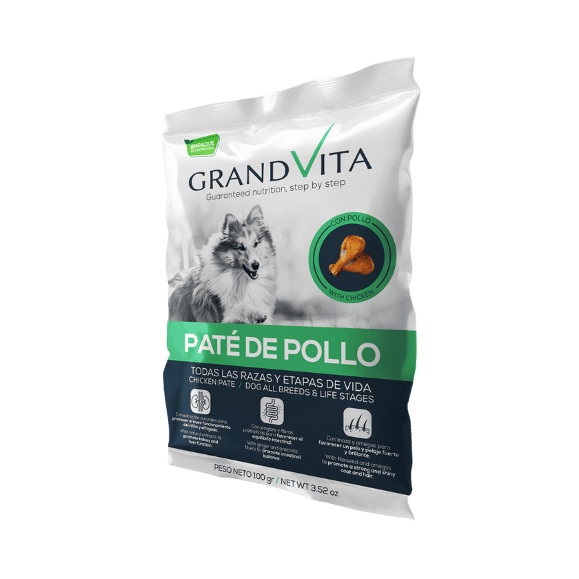 Comida Húmeda para perro Grand Vita paté pollo