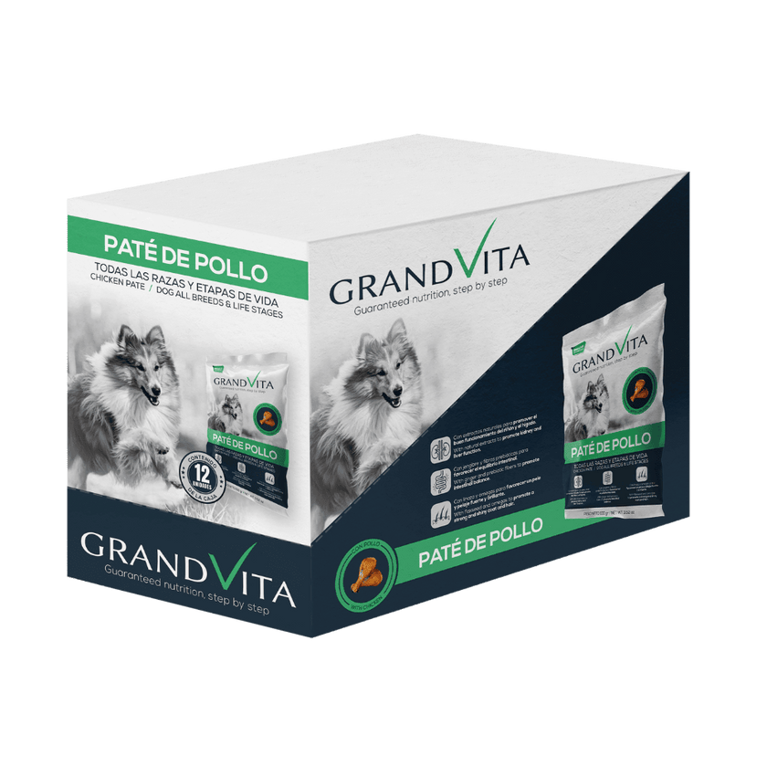 Comida Húmeda para perro Grand Vita paté pollo