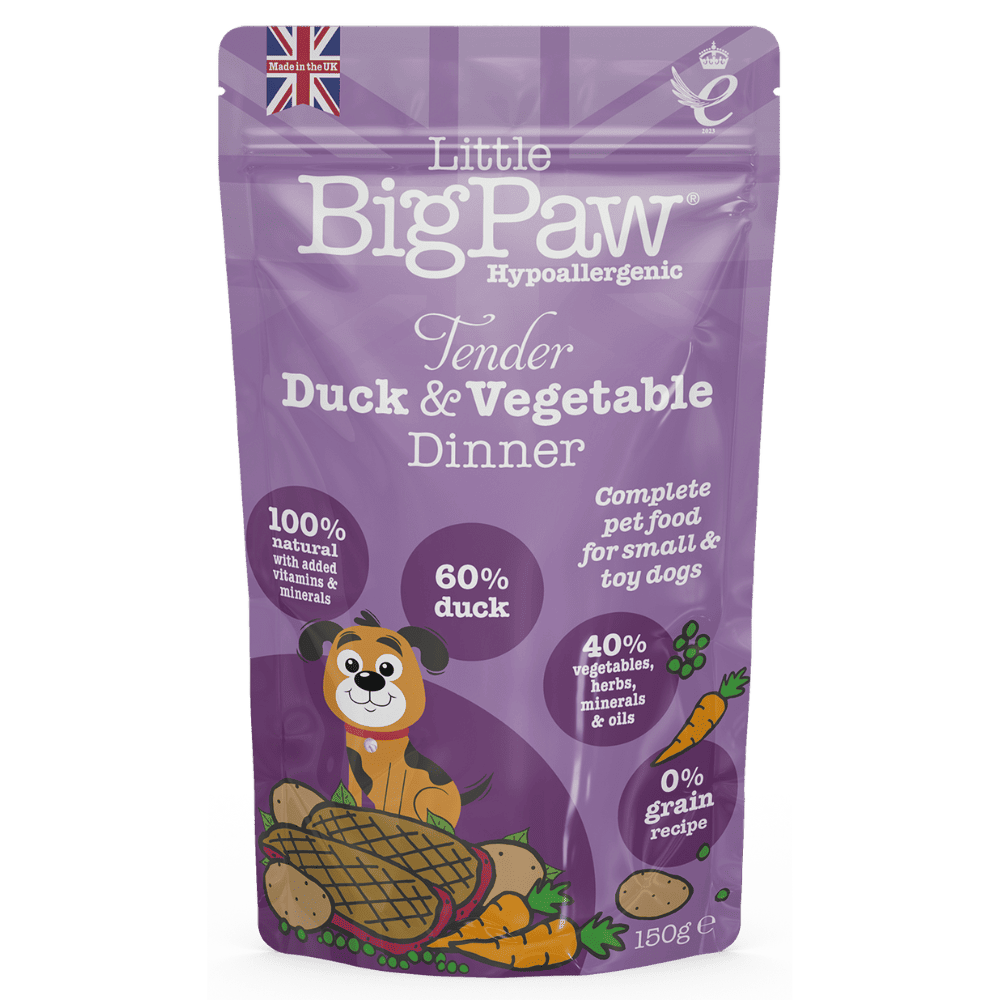 Comida humeda para perro Little Big Paw Pato y Verduras 150 gr