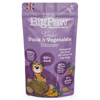 Comida humeda para perro Little Big Paw Pato y Verduras 150 gr