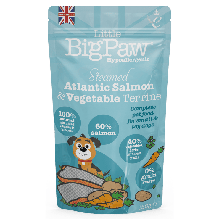 Alimento Húmeda para perro Little Big Paw Salmon y Verduras 150 gr