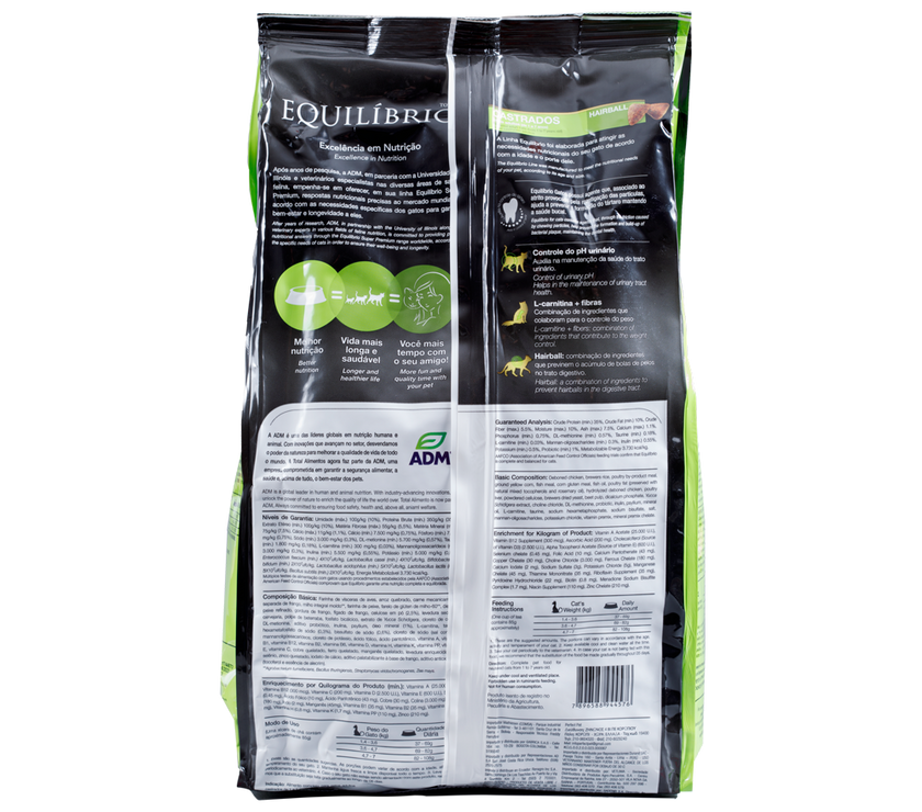 Comida para gato Equilibrio Adulto Castrado 1,5 Kg