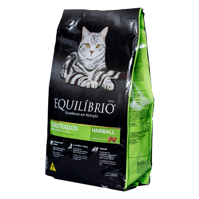 Comida para gato Equilibrio Adulto Castrado 1,5 Kg