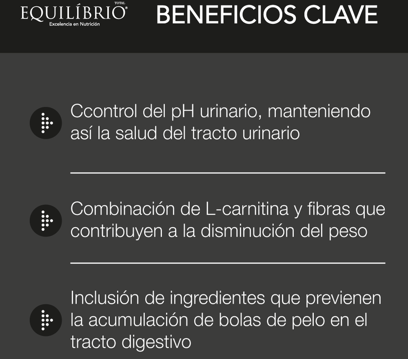 Comida para gato Equilibrio Adulto Castrado 1,5 Kg